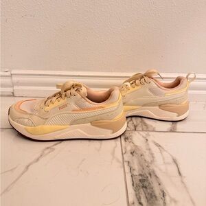 Puma Women's Beige and Yellow Sneakers